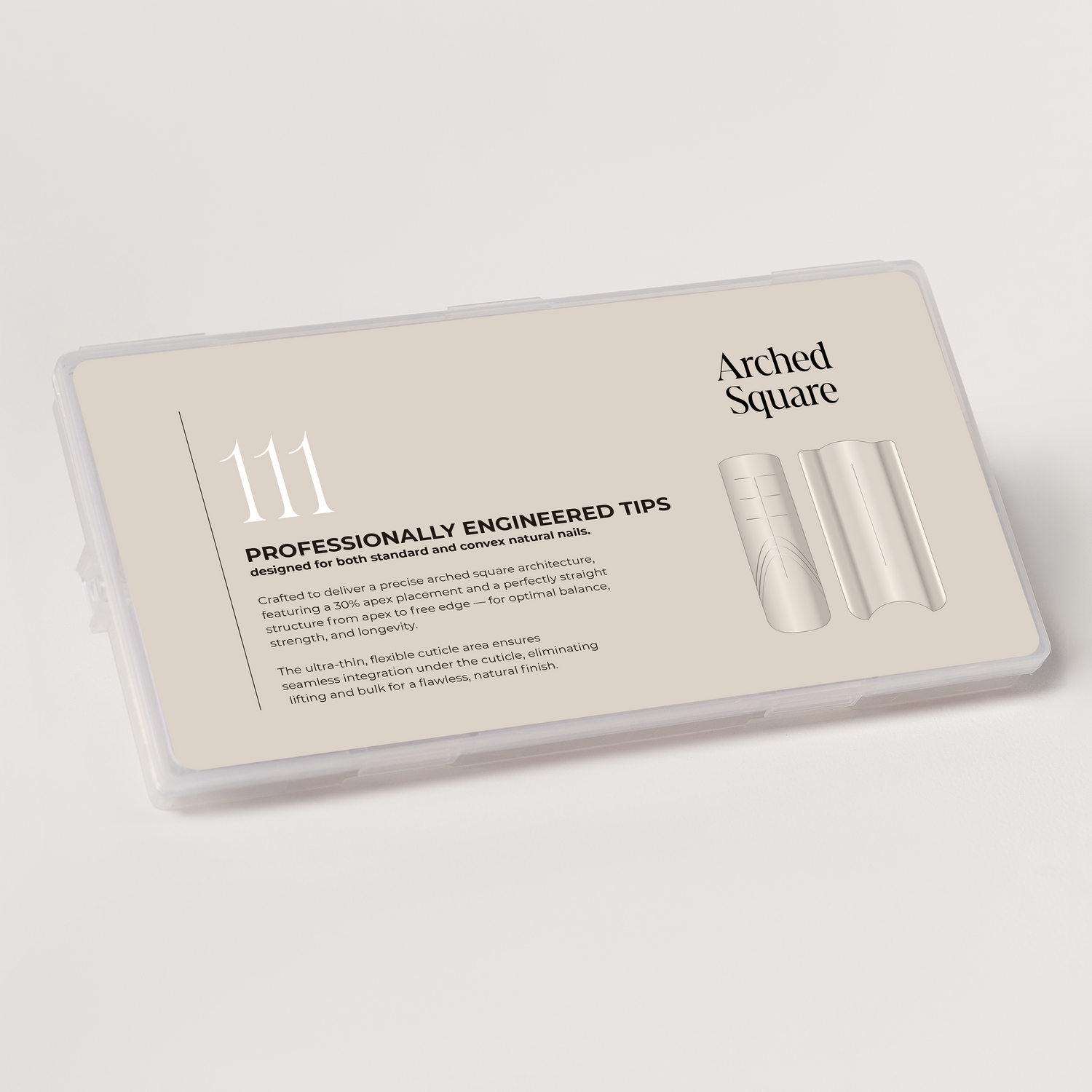 Arched square tips