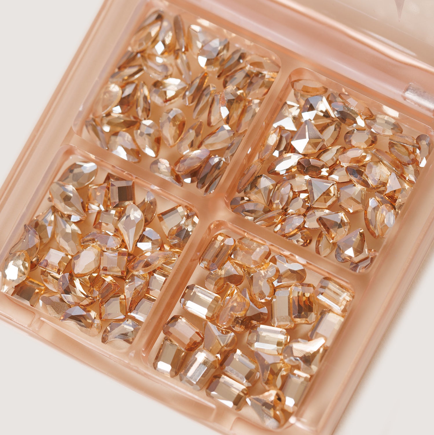 Mixed Shapes Crystals - Champagne Medium