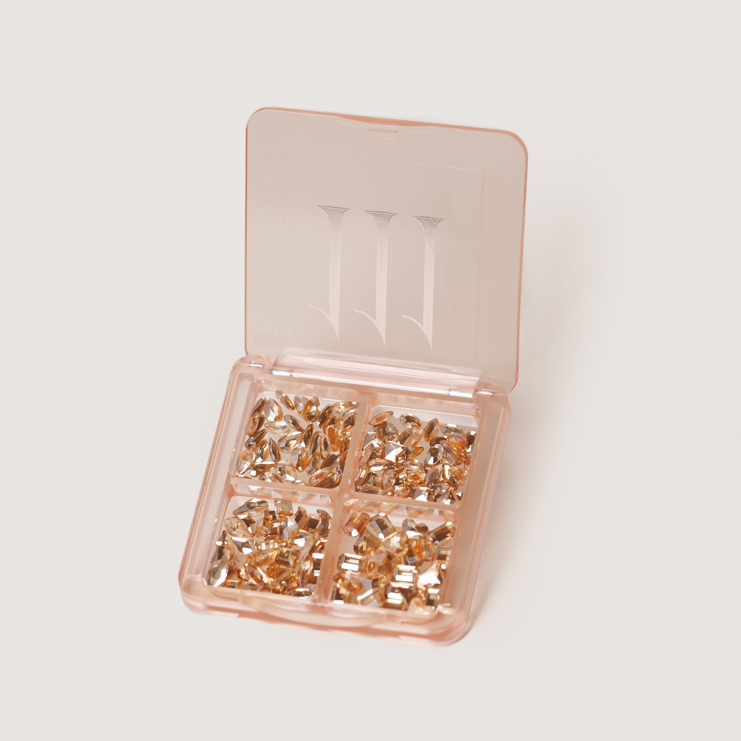 Mixed Shapes Crystals - Champagne Medium