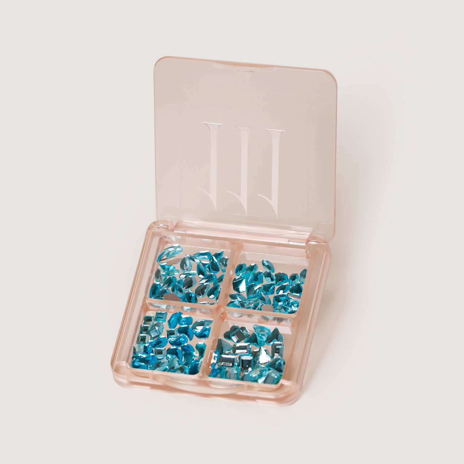 Mixed Shapes Crystals - Maldive Aqua Medium