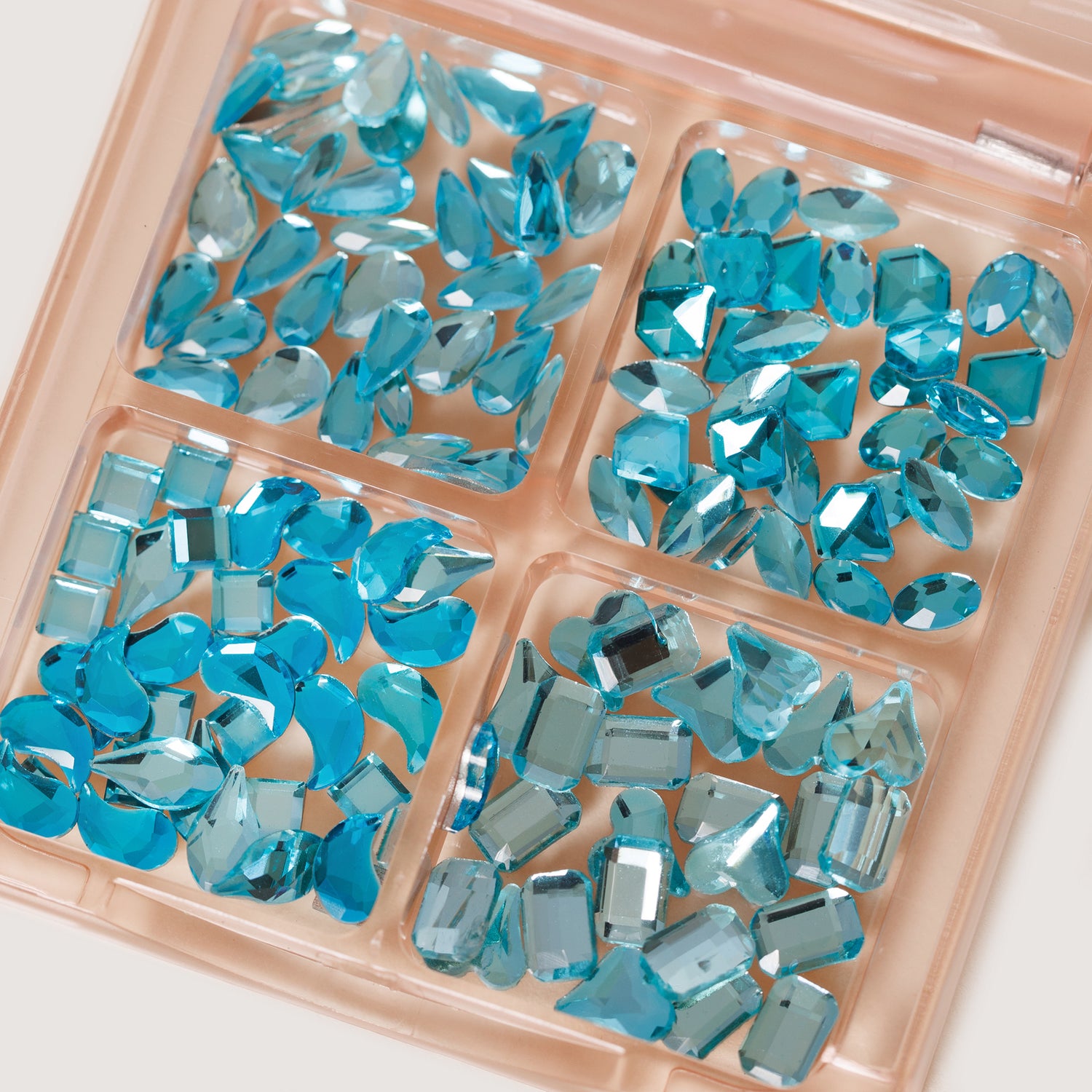 Mixed Shapes Crystals - Maldive Aqua Medium