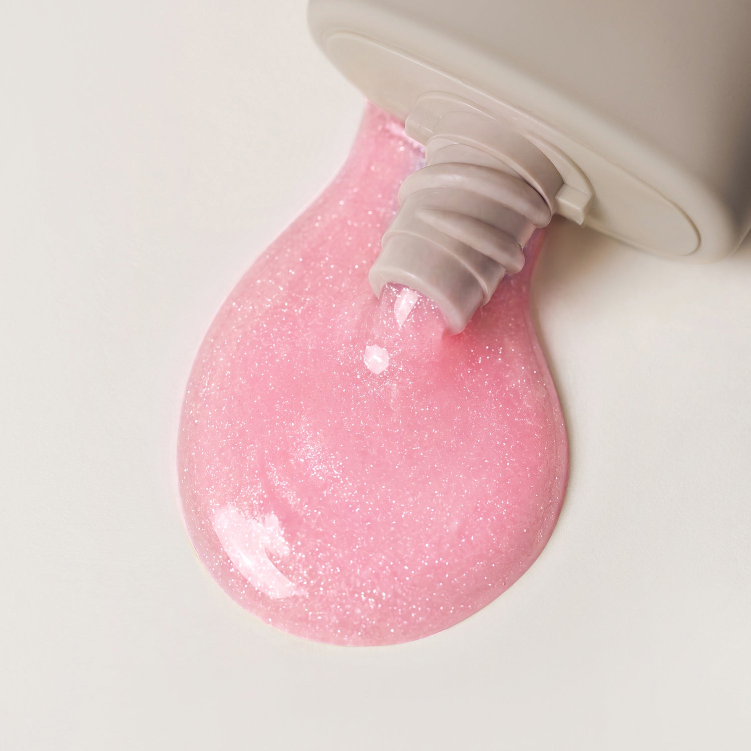 Pink White Shimmer Easy File Acrygel