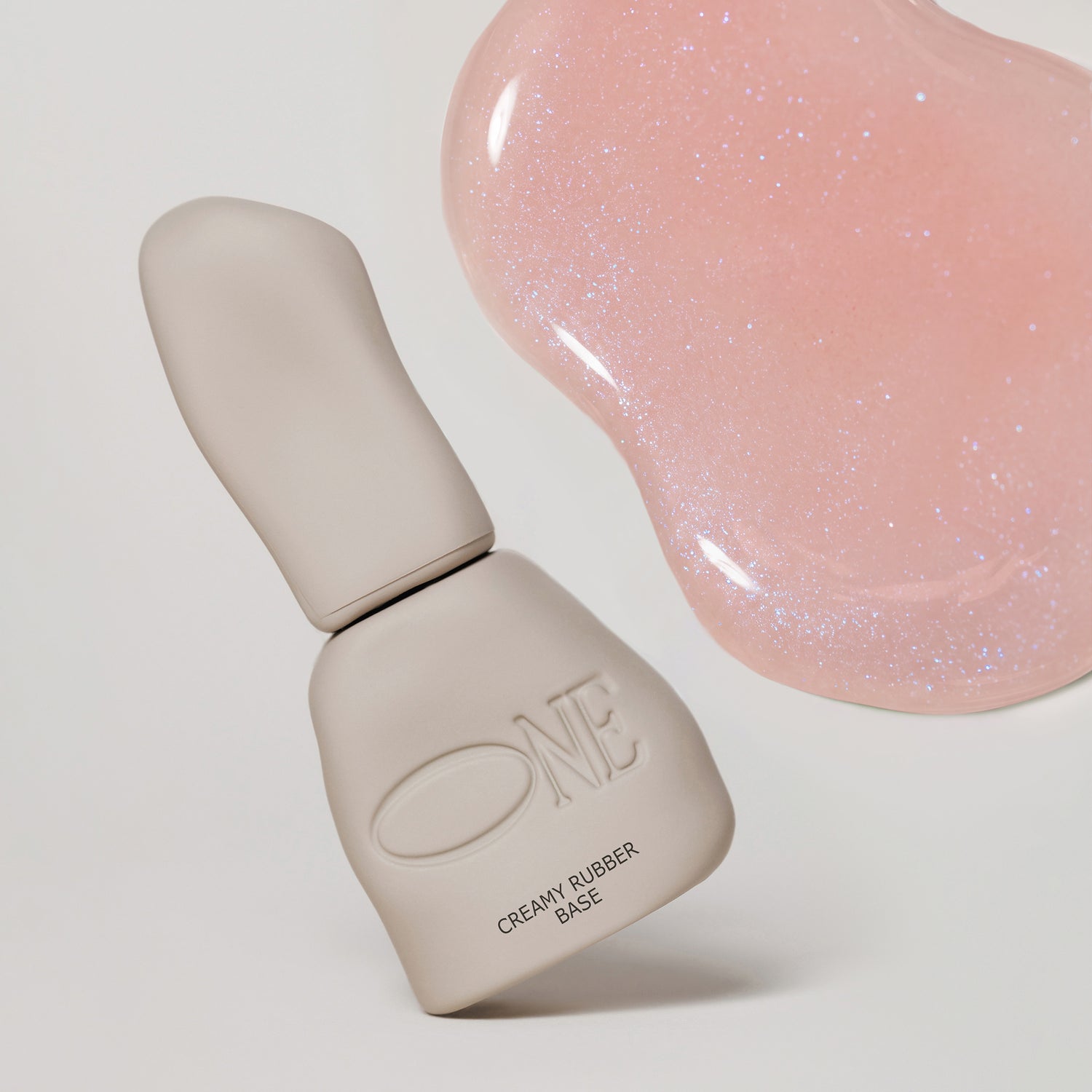 Creamy Rubber Base Soft Light Natural Blue Shimmer