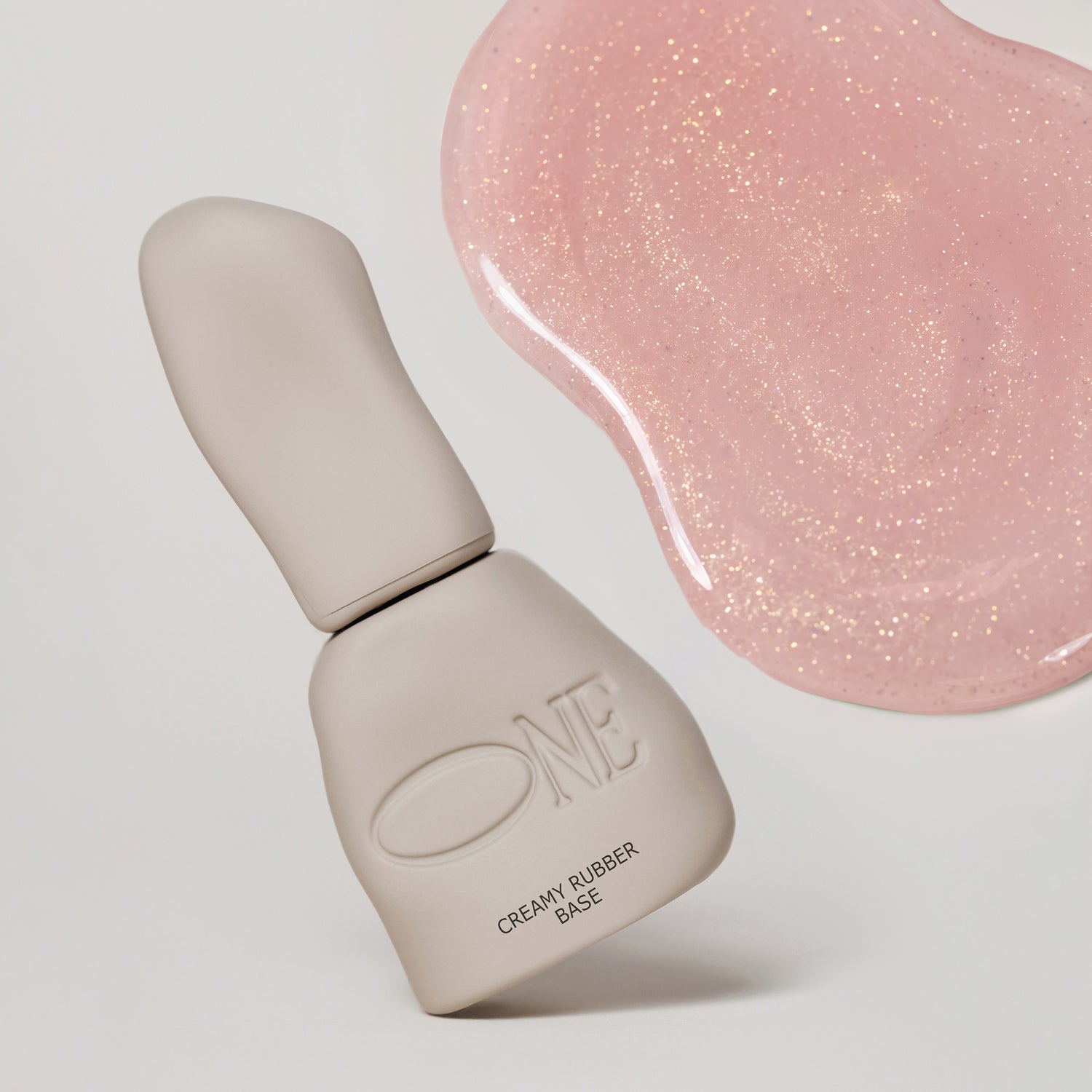 Creamy Rubber Base Soft Light Natural Gold Shimmer