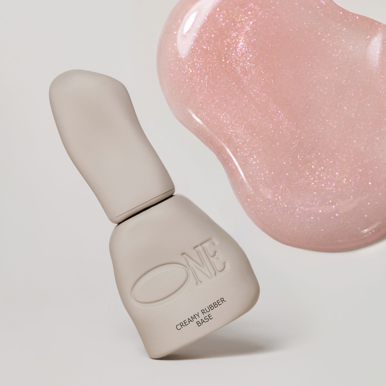 Creamy Rubber Base Soft Light Natural Pink Shimmer