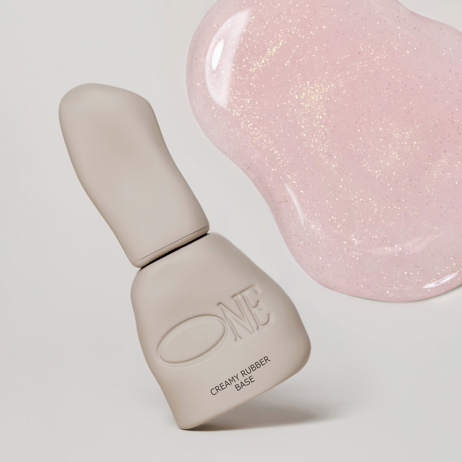 Creamy Rubber Base Soft Light Rose Gold Shimmer