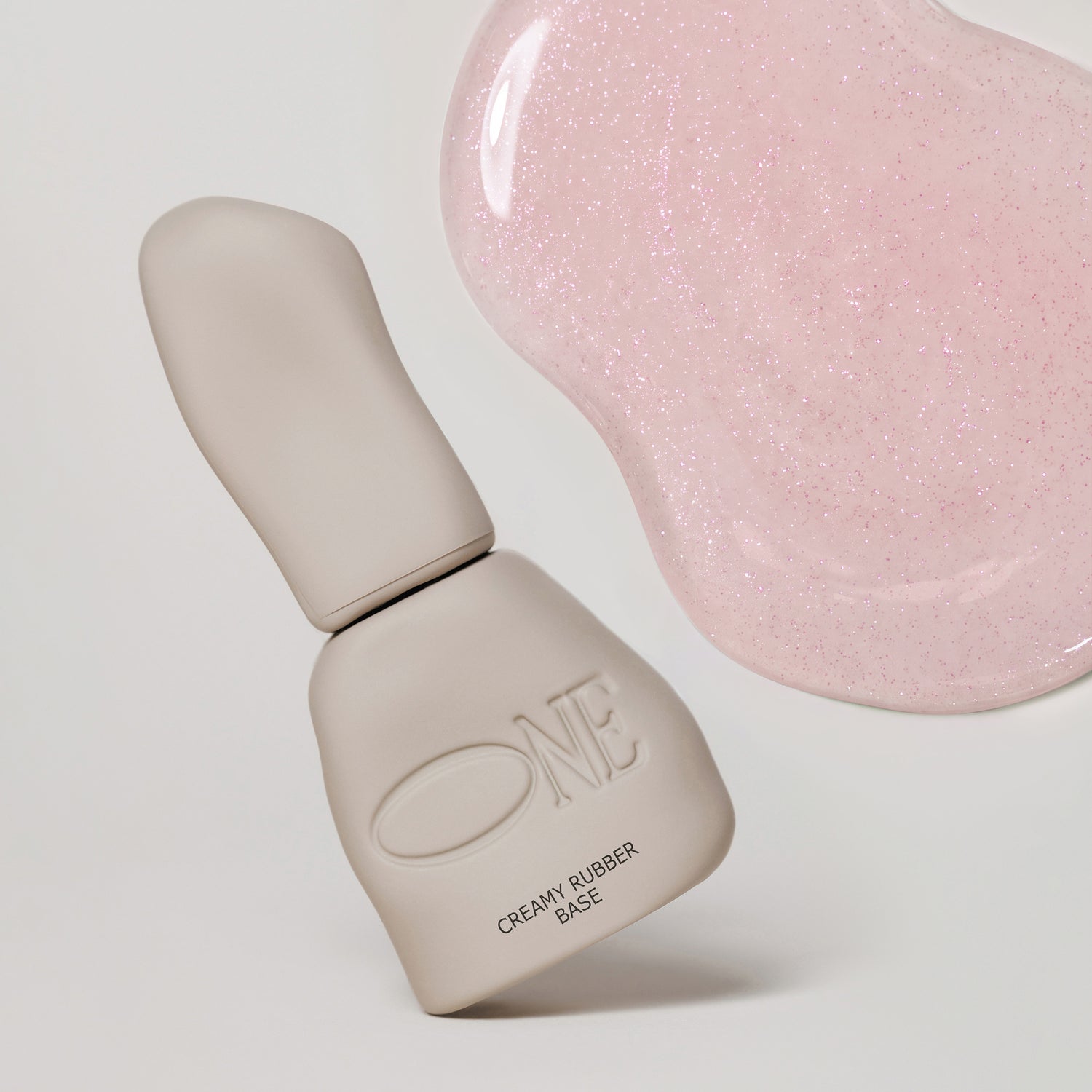 Creamy Rubber Base Soft Light Rose Pink Shimmer