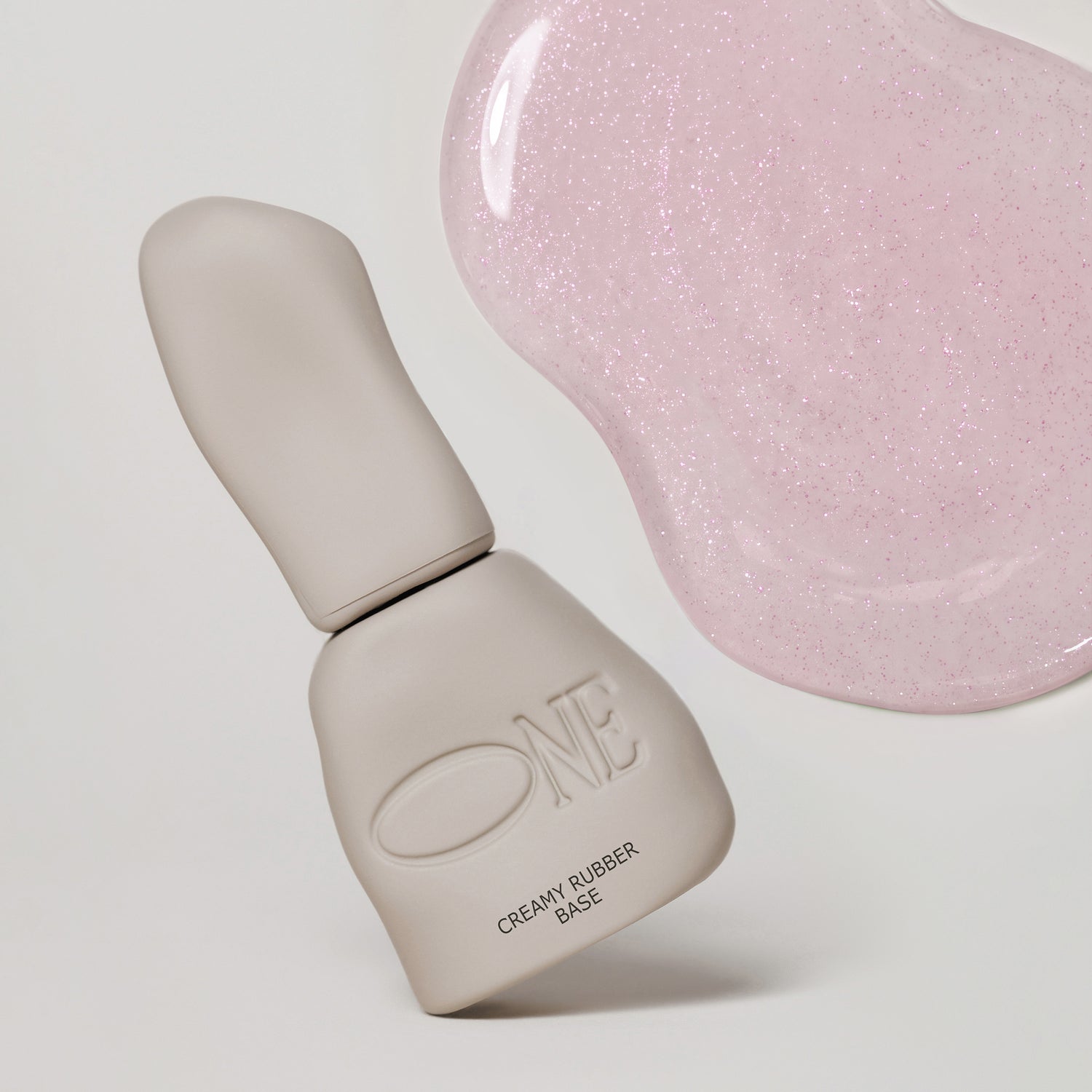 Creamy Rubber Base Soft Rose Grey Pink Shimmer