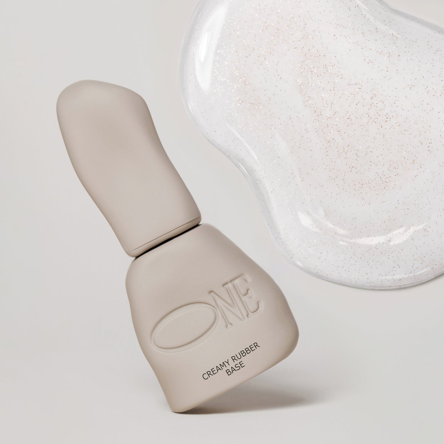 Creamy Rubber Base Soft White Gold Shimmer