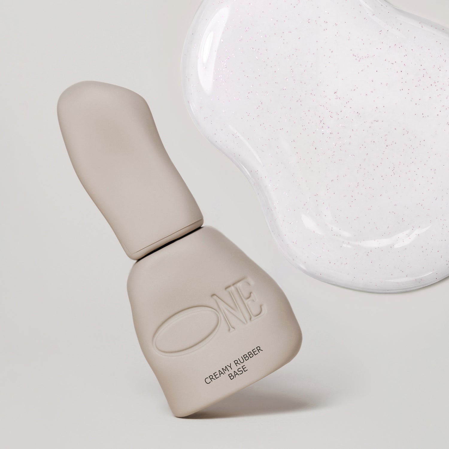 Creamy Rubber Base Soft White Pink Shimmer