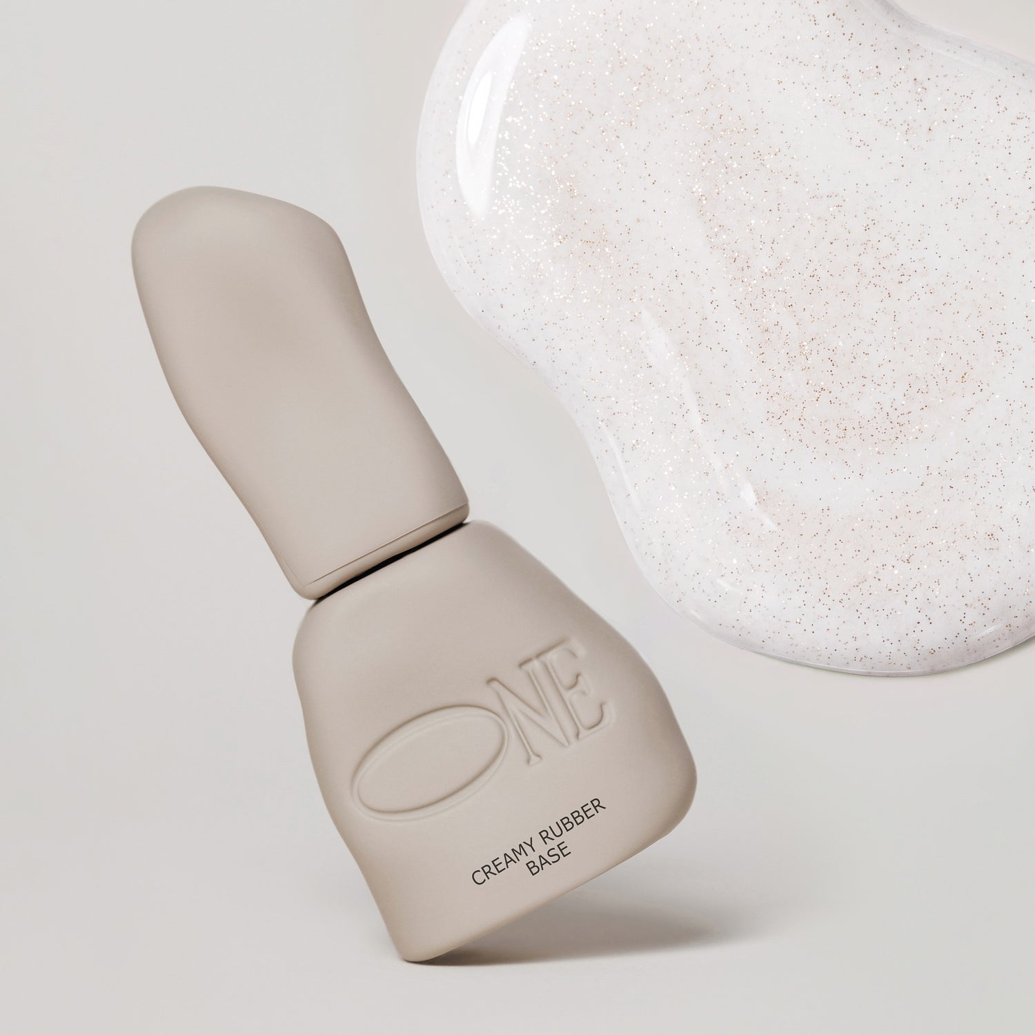 Creamy Rubber Base White Gold Shimmer