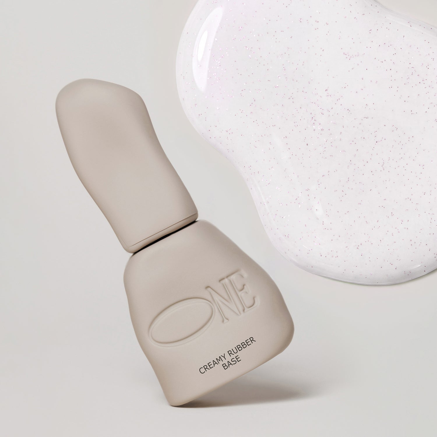 Creamy Rubber Base White Pink Shimmer